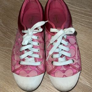 Coach pink c sneaker